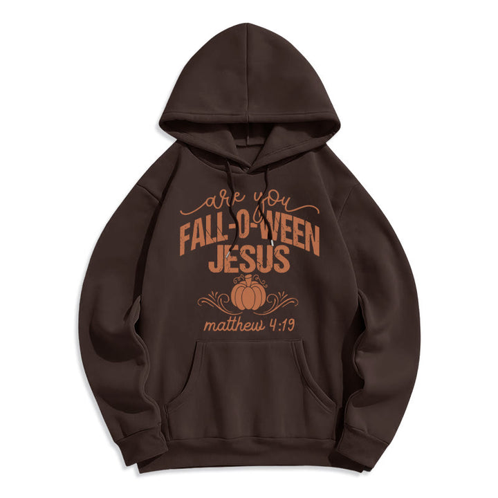 Christianartworkshop Fall for Jesus Pumpkin Faith Fleece Lined Polyester Hoodie - Brown - 2XL - image 8