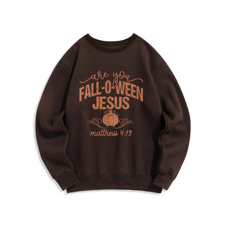 Christianartworkshop Fall for Jesus Pumpkin Faith Fleece Lined Polyester Sweatshirt - Brown - 2XL - image 2