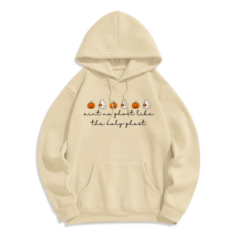 Christianartworkshop No Ghost Like the Holy Ghost Fleece Lined Polyester Hoodie - Beige - 2XL - image 2