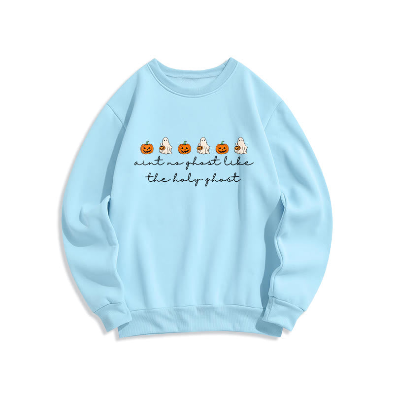 Christianartworkshop No Ghost Like the Holy Ghost Fleece Lined Polyester Sweatshirt - Blue - 2XL - image 4