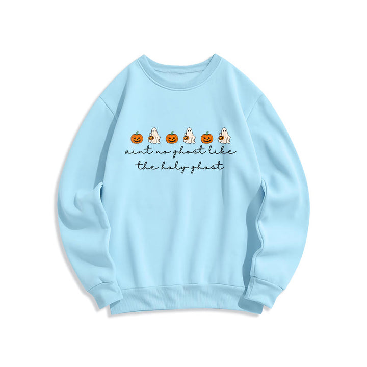 Christianartworkshop No Ghost Like the Holy Ghost Fleece Lined Polyester Sweatshirt - Blue - 2XL - image 4