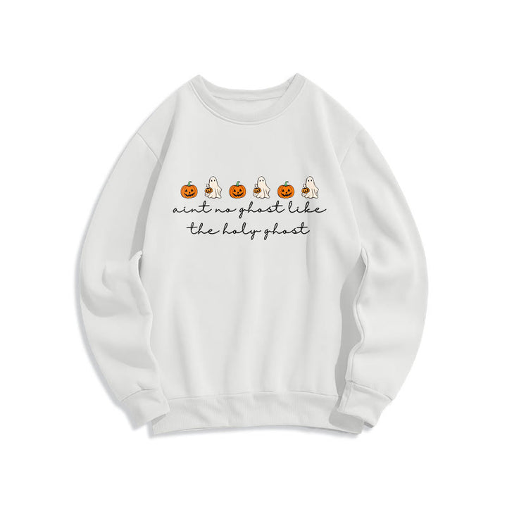 Christianartworkshop No Ghost Like the Holy Ghost Fleece Lined Polyester Sweatshirt - White - 2XL - image 2