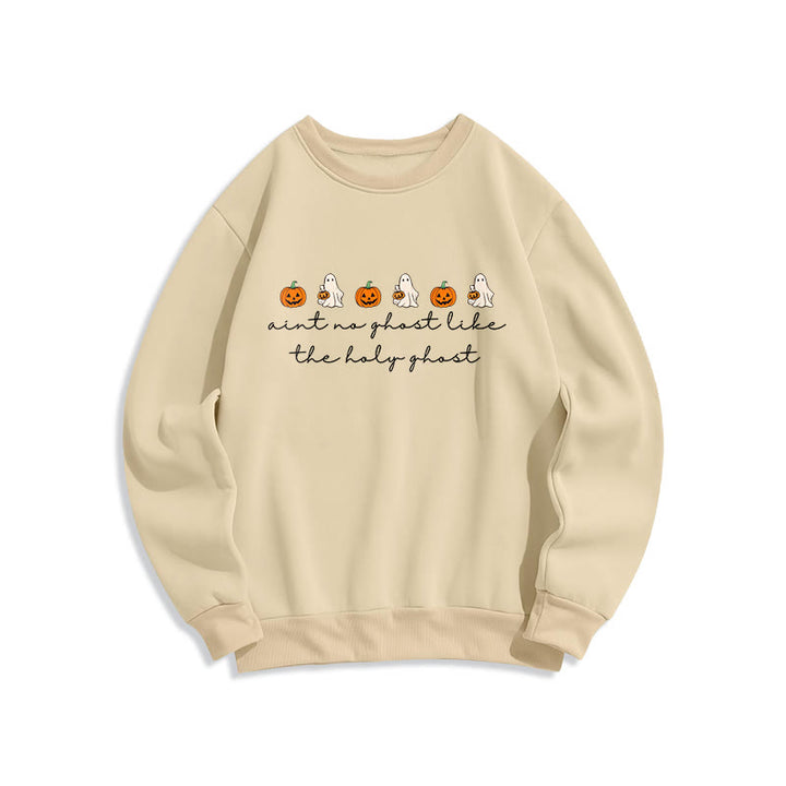 Christianartworkshop No Ghost Like the Holy Ghost Fleece Lined Polyester Sweatshirt - Beige - 2XL - image 3