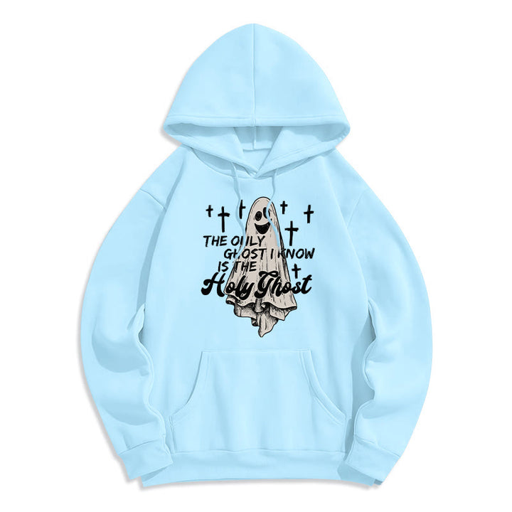 Christianartworkshop Holy Ghost and Cross Gospel Fusion Fleece Lined Polyester Hoodie - Blue - 2XL - image 5