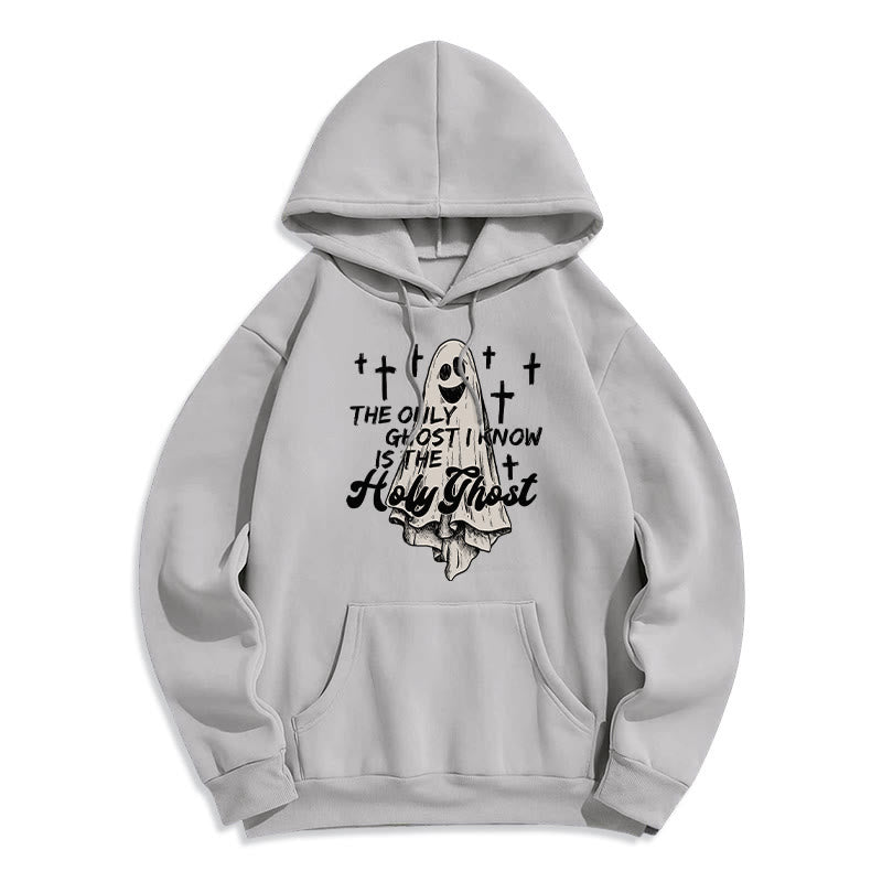 Christianartworkshop Holy Ghost and Cross Gospel Fusion Fleece Lined Polyester Hoodie - Grey - 2XL - image 4