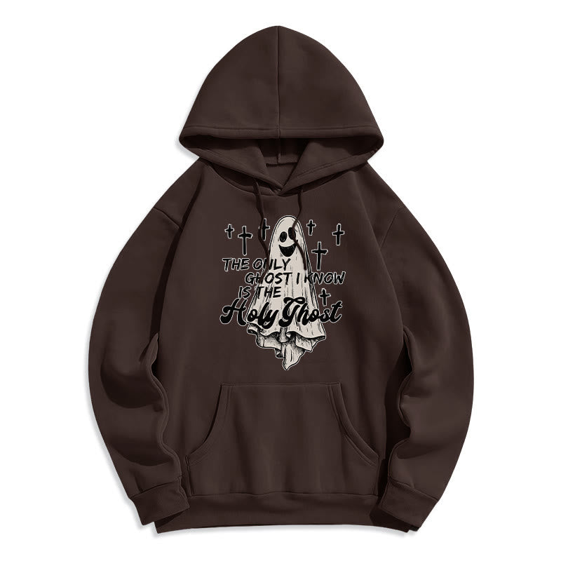 Christianartworkshop Holy Ghost and Cross Gospel Fusion Fleece Lined Polyester Hoodie - Brown - 2XL - image 8
