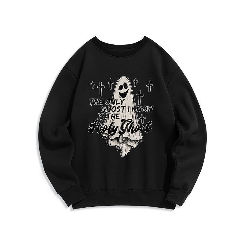 Christianartworkshop Holy Ghost and Cross Gospel Fusion Fleece Lined Polyester Sweatshirt - Black - 2XL - image 4