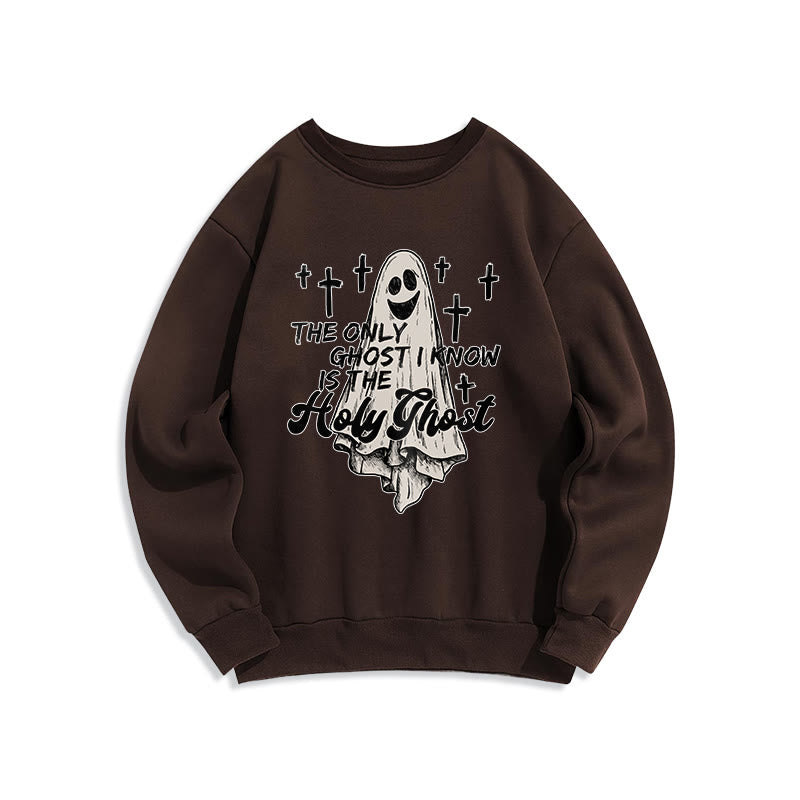 Christianartworkshop Holy Ghost and Cross Gospel Fusion Fleece Lined Polyester Sweatshirt - Brown - 2XL - image 6