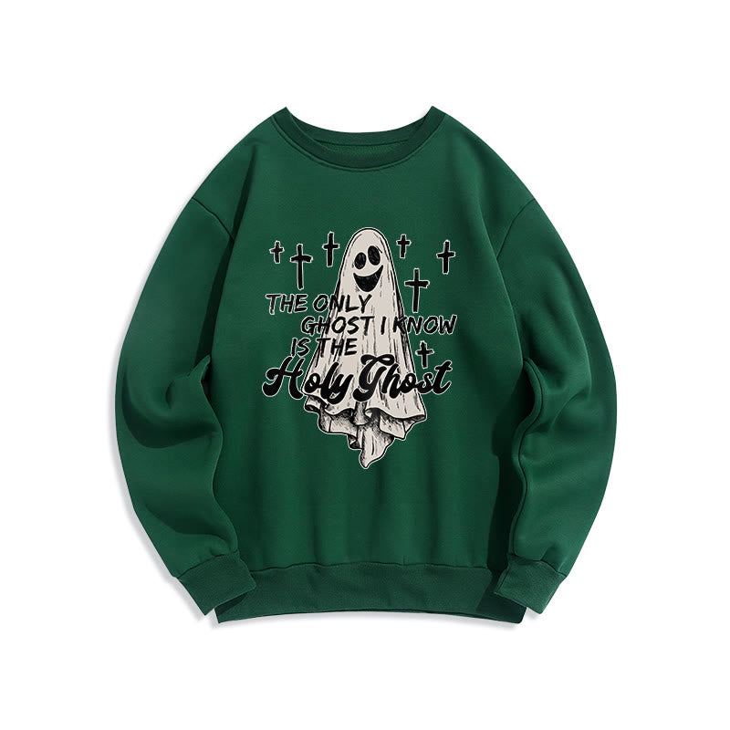 Christianartworkshop Holy Ghost and Cross Gospel Fusion Fleece Lined Polyester Sweatshirt - Green - 2XL - image 5