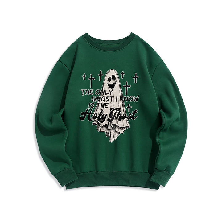 Christianartworkshop Holy Ghost and Cross Gospel Fusion Fleece Lined Polyester Sweatshirt - Green - 2XL - image 5