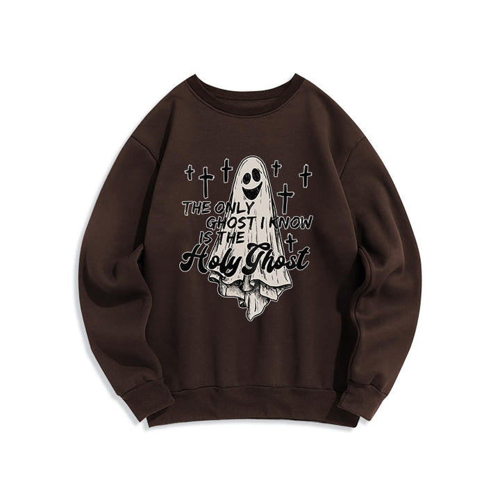 Christianartworkshop Holy Ghost and Cross Gospel Fusion Fleece Lined Polyester Sweatshirt - Brown - 2XL - image 6