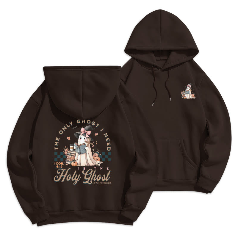 Christianartworkshop Holy Ghost Witchy Chic Fleece Lined Polyester Hoodie - Brown - 2XL - image 6