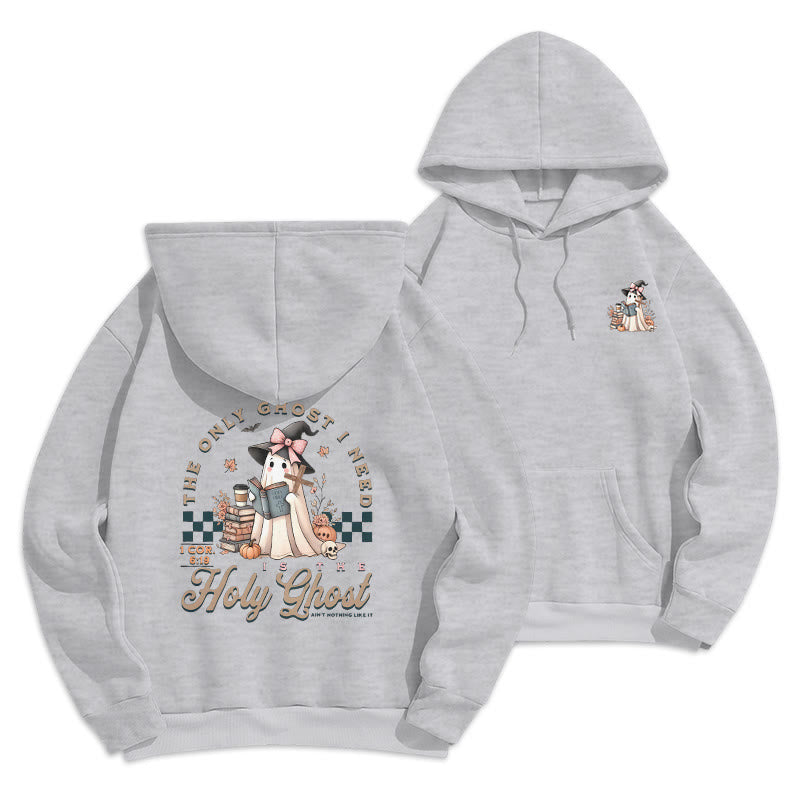 Christianartworkshop Holy Ghost Witchy Chic Fleece Lined Polyester Hoodie - Grey - 2XL - image 5