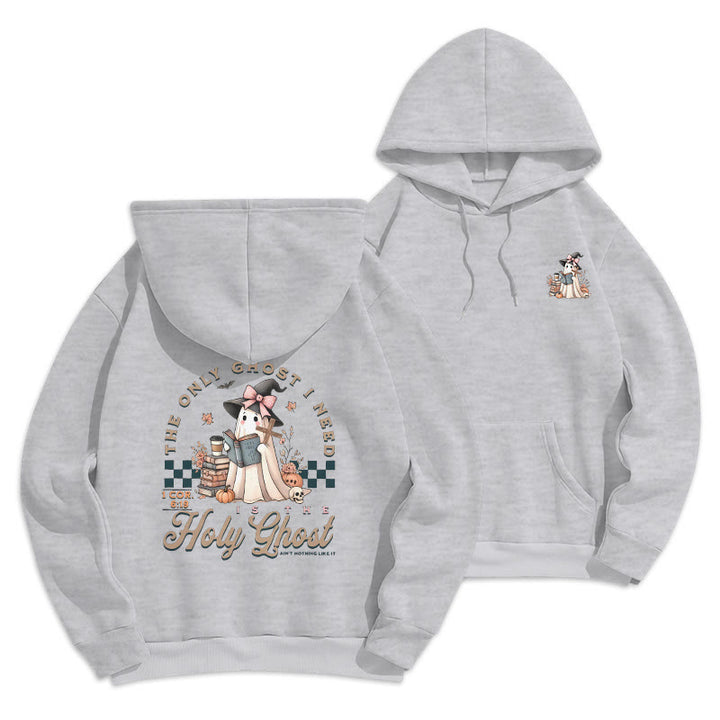Christianartworkshop Holy Ghost Witchy Chic Fleece Lined Polyester Hoodie - Grey - 2XL - image 5