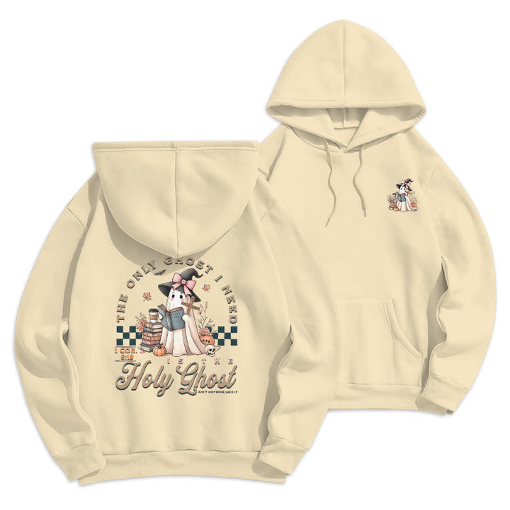Christianartworkshop Holy Ghost Witchy Chic Fleece Lined Polyester Hoodie - Beige - 2XL - image 4
