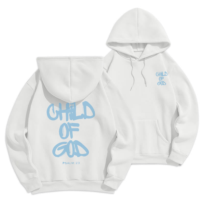 Christianartworkshop Faith Graffiti Child of God Fleece Lined Polyester Hoodie - White - 2XL - image 2