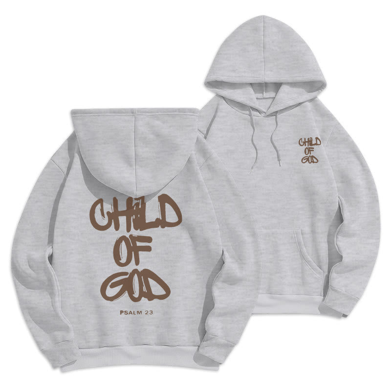 Christianartworkshop Faith Graffiti Child of God Fleece Lined Polyester Hoodie - Grey - 2XL - image 8