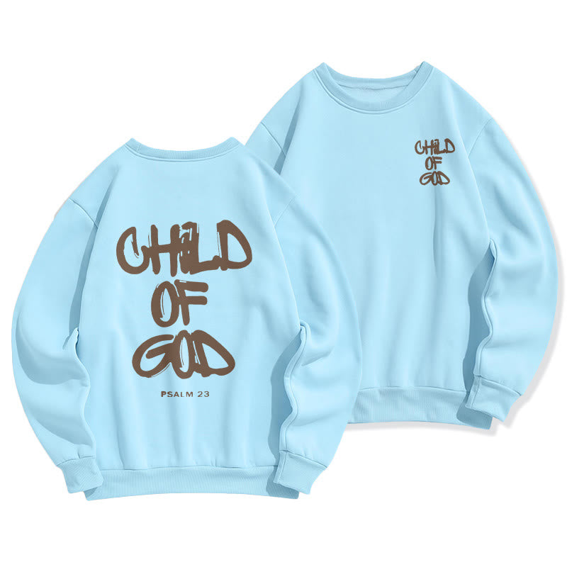 Christianartworkshop Faith Graffiti Child of God Fleece Lined Polyester Sweatshirt - Blue - 2XL - image 0