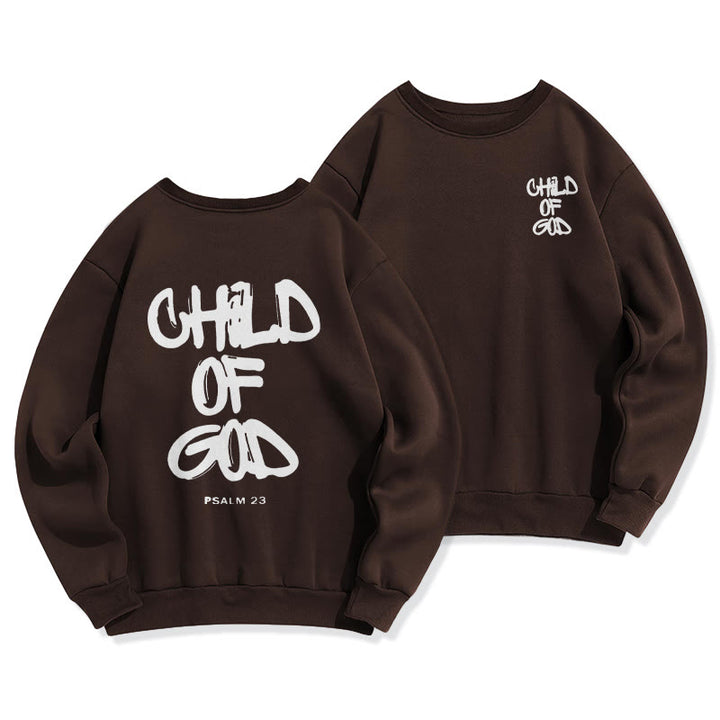 Christianartworkshop Faith Graffiti Child of God Adult Fleece Lined Polyester Sweatshirt - Brown - 2XL - image 5