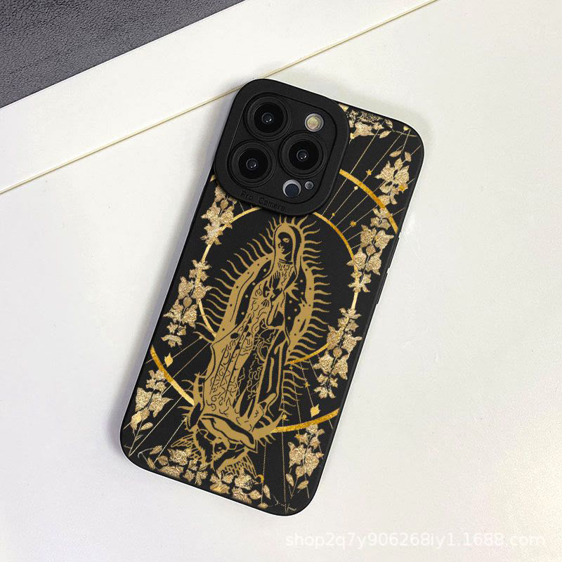 Christianartworkshop Elegant Shining Faith Virgin Mary Phone Case: Catholic Devotion Gift - image 4