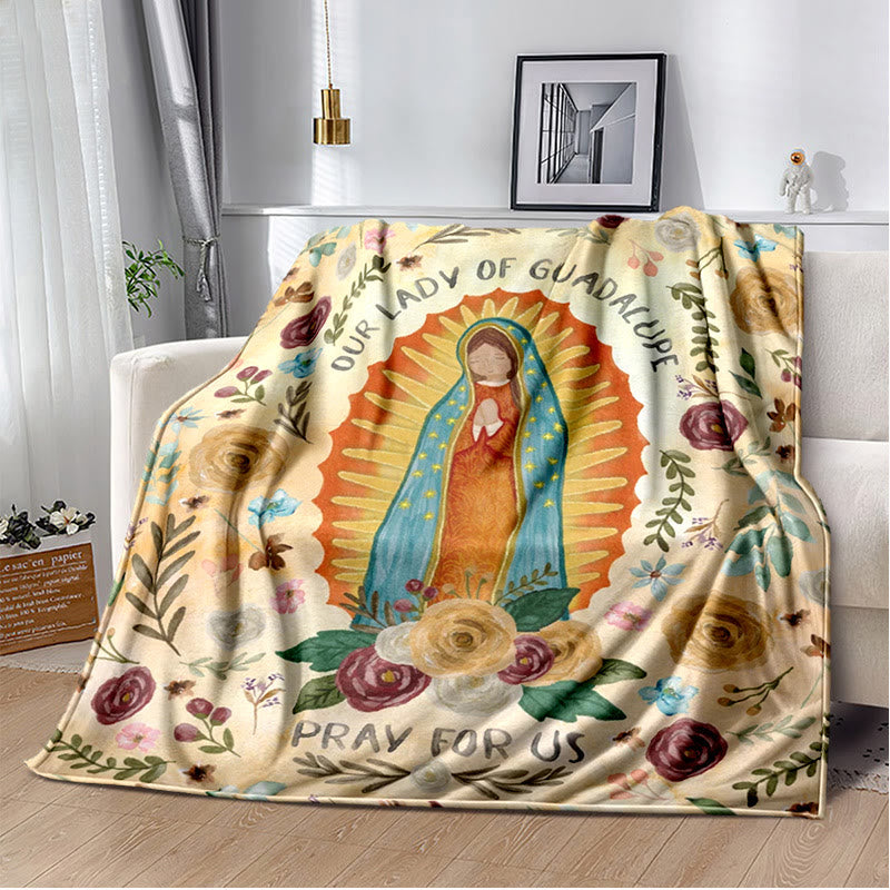 Christianartworkshop Blessed Virgin of Guadalupe Cozy Flannel Blanket: Warmth for Your Home - H - 264x228cm - image 8