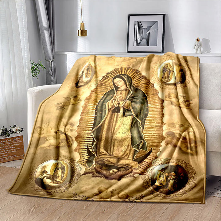 Christianartworkshop Blessed Virgin of Guadalupe Cozy Flannel Blanket: Warmth for Your Home - J - 264x228cm - image 10