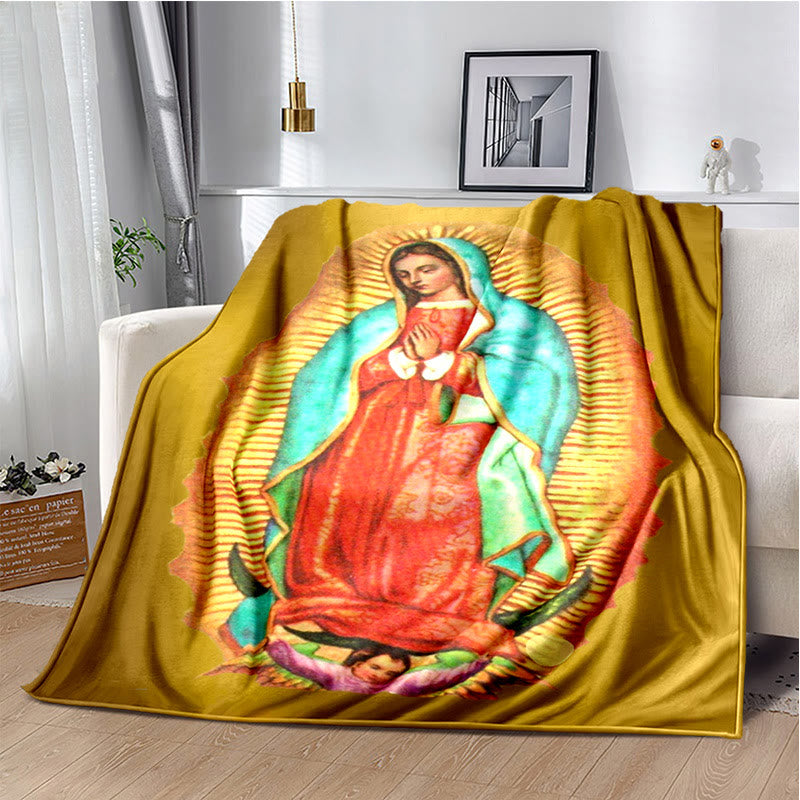 Christianartworkshop Virgin of Guadalupe Religiou Flannel Blanket: Spiritual Comfort for Home - F - 264x228cm - image 6