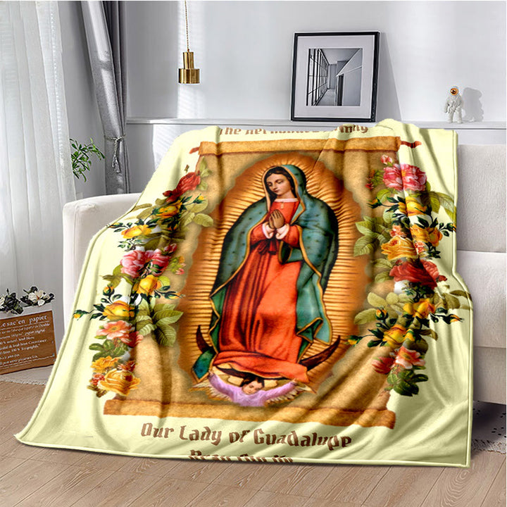 Christianartworkshop Virgin of Guadalupe Religiou Flannel Blanket: Spiritual Comfort for Home - H - 264x228cm - image 7