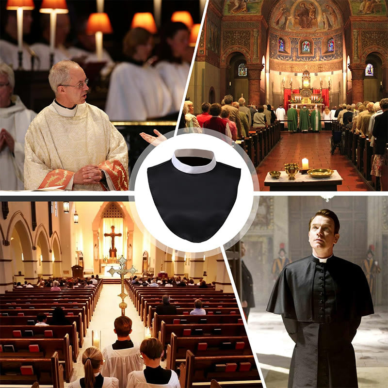 Christianartworkshop Unisex Soft Comfortable Clergy Tab Collar with Insert for Various Activities - image 1