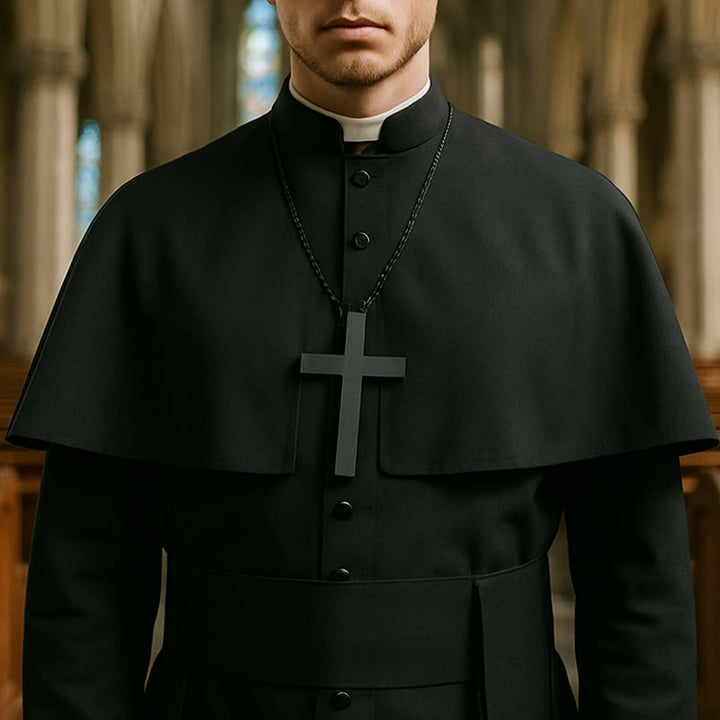 Christianartworkshop Multicolor Ceremonial Roman Soutane Cassock: Medieval Priest Aesthetics - image 0