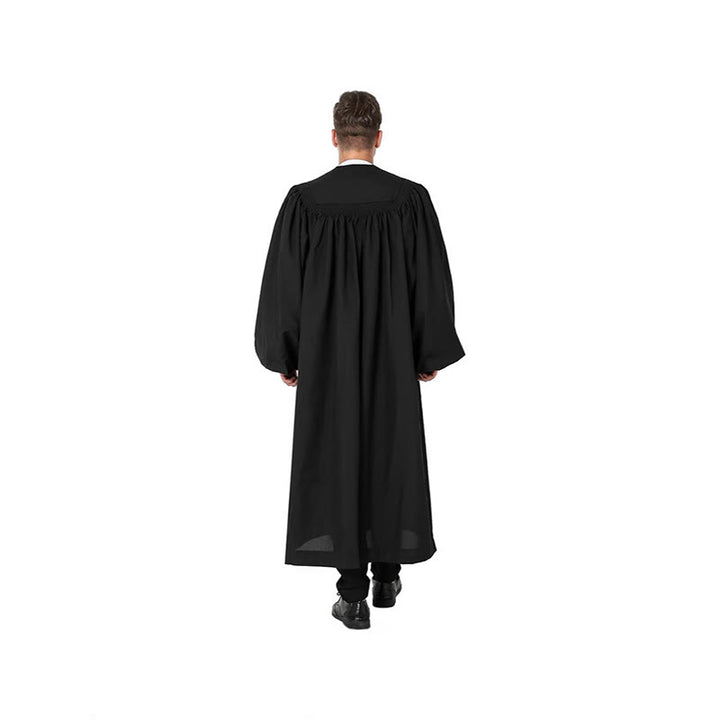Christianartworkshop Traditional Black Cassock with Red Cross Embroidery & Formal Design - image 3