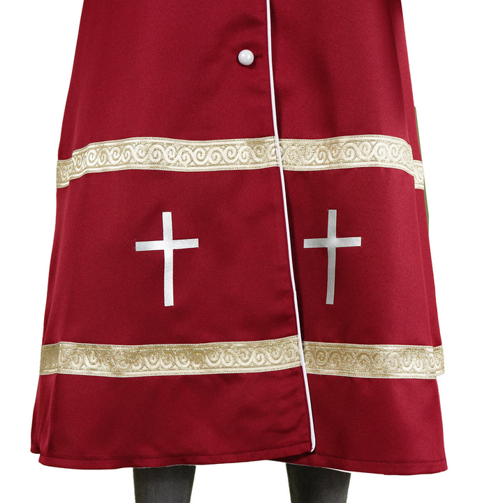 Christianartworkshop Multicolor Flared Sleeves Clergy Robe with Cross Motifs & Ritual Aesthetic - image 9