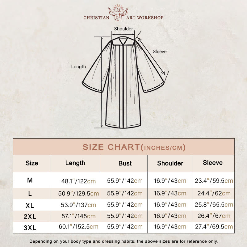 Christianartworkshop Multicolor Flared Sleeves Clergy Robe with Cross Motifs & Ritual Aesthetic - image 2