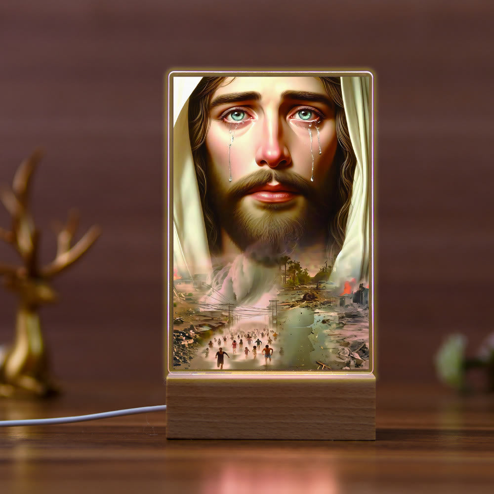 Christianartworkshop Religious Jesus Icon Healing Scene Night Light: Art & Natural Beauty - B - image 1