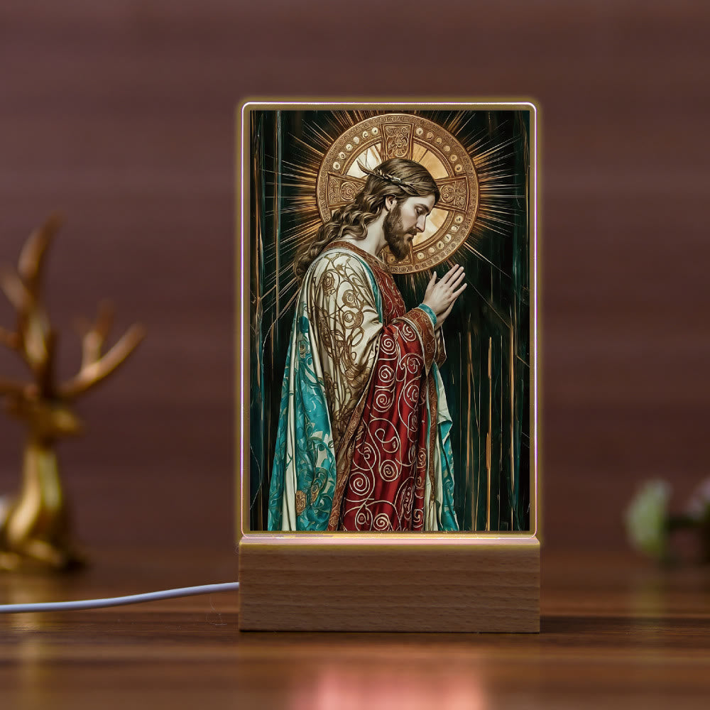 Christianartworkshop Religious Jesus Icon Healing Scene Night Light: Art & Natural Beauty - A - image 0