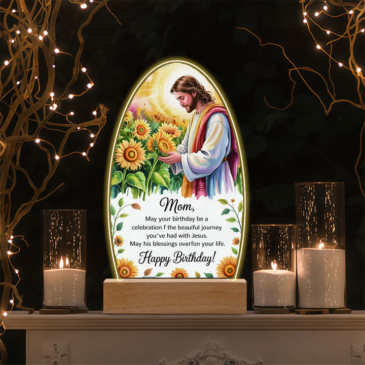 Christianartworkshop Jesus Modern Devotion Colorful Glow Night Light: Oval Silhouette & Artistic Hues - F - image 10