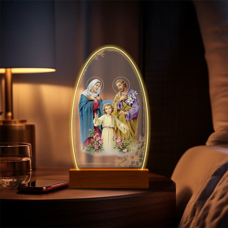 Christianartworkshop Jesus Modern Devotion Colorful Glow Night Light: Oval Silhouette & Artistic Hues - R - image 22
