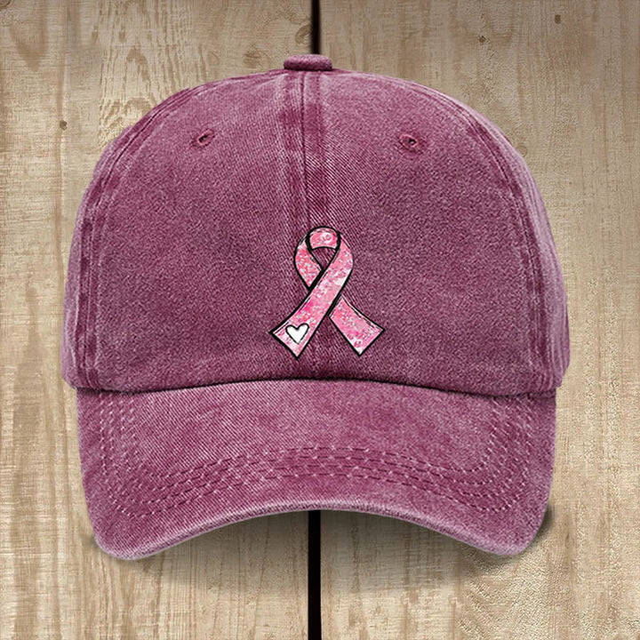 Christianartworkshop God's Healing Prayers Pink Ribbon Hat: Faith Warrior for Cancer Awareness - Wine - image 8