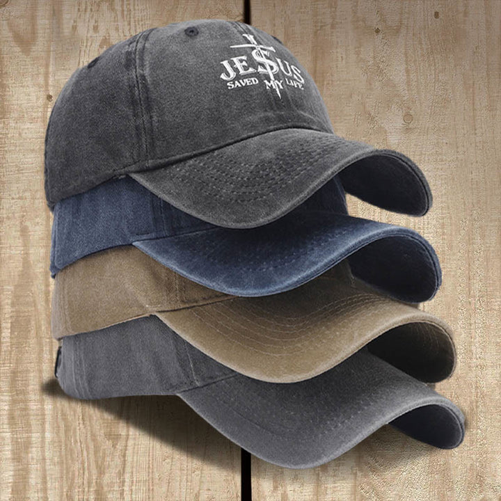 Christianartworkshop Jesus Saved My Life Statement Baseball Cap: Saved by Grace - image 1