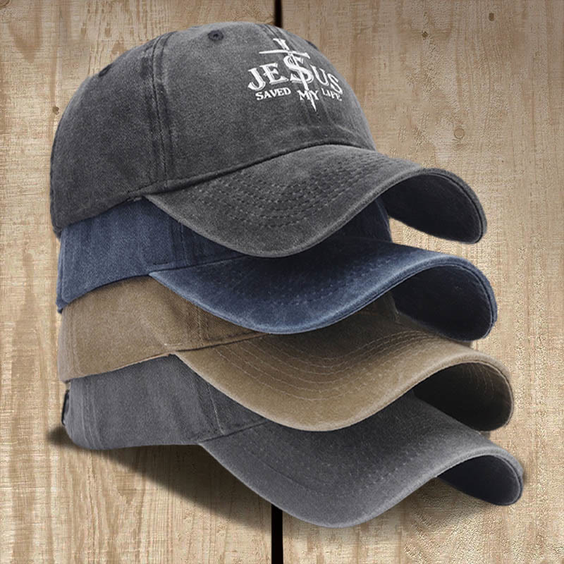 Christianartworkshop Jesus Saved My Life Statement Baseball Cap: Saved by Grace - image 1