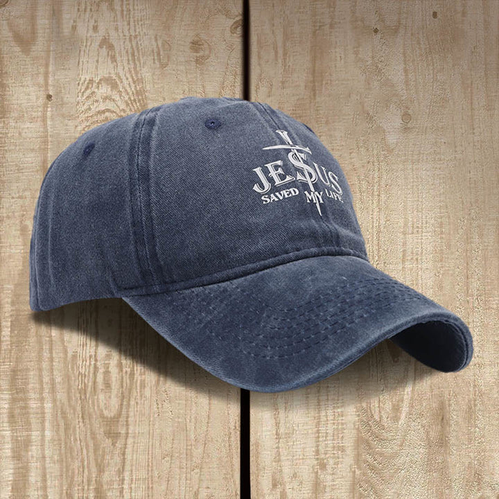 Christianartworkshop Jesus Saved My Life Statement Baseball Cap: Saved by Grace - image 2