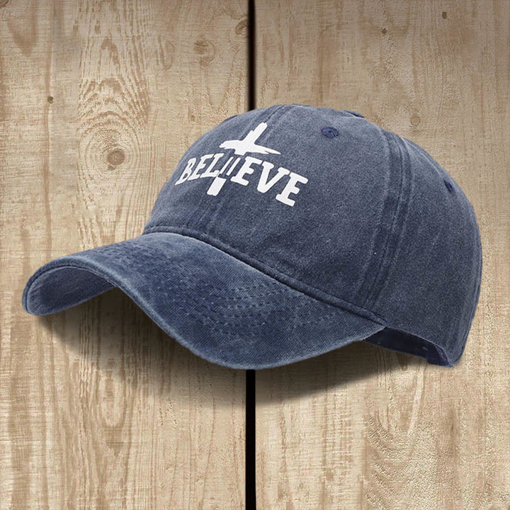 Christianartworkshop Believe in the Cross Baseball Cap: Faith Over Doubt - image 2