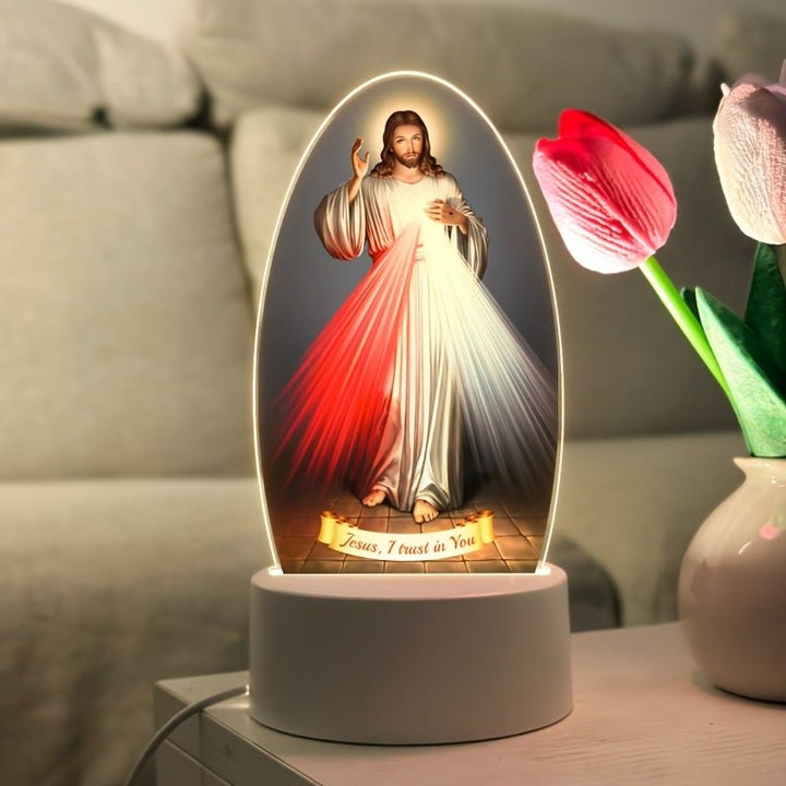 Christianartworkshop Daily Blessing Oval Holy Scenes Night Light: Glowing Halo & Holy Icons - image 3