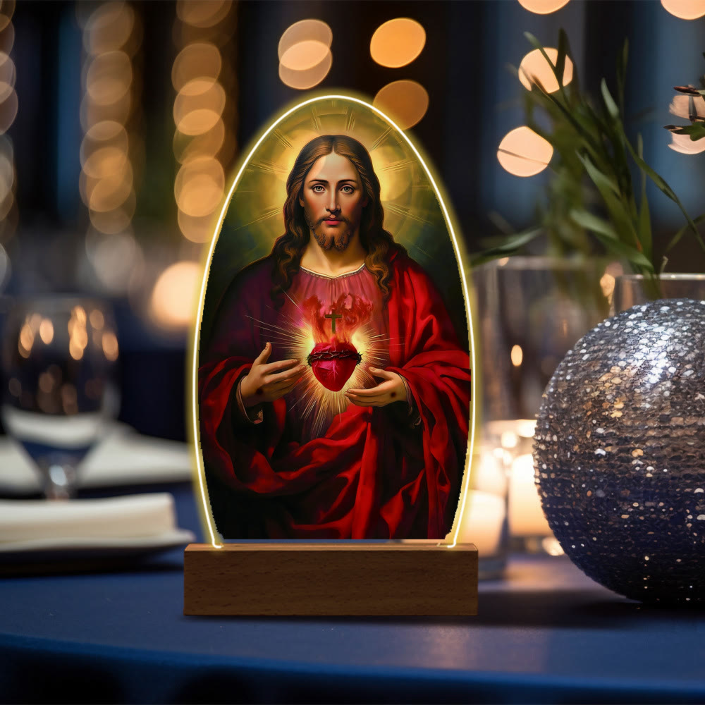 Christianartworkshop Daily Blessing Oval Holy Scenes Night Light: Glowing Halo & Holy Icons - I - image 16
