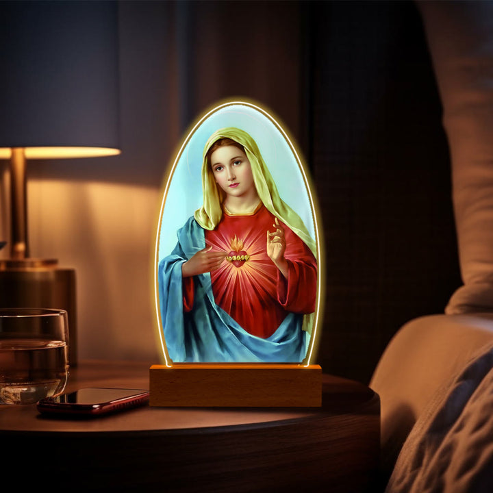 Christianartworkshop Daily Blessing Oval Holy Scenes Night Light: Glowing Halo & Holy Icons - M - image 20