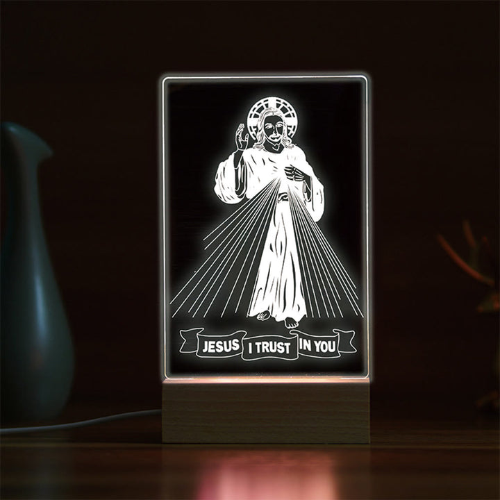 Christianartworkshop Minimalist Sacred Outlines Night Light: Share Divine Bonds - E - image 4