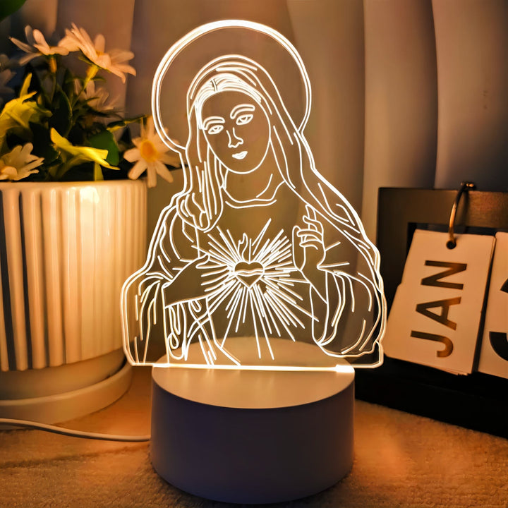 Christianartworkshop Faith-Filled Gift Holy Icons Night Light: Keep Sacred Moments Nearby - A - image 0