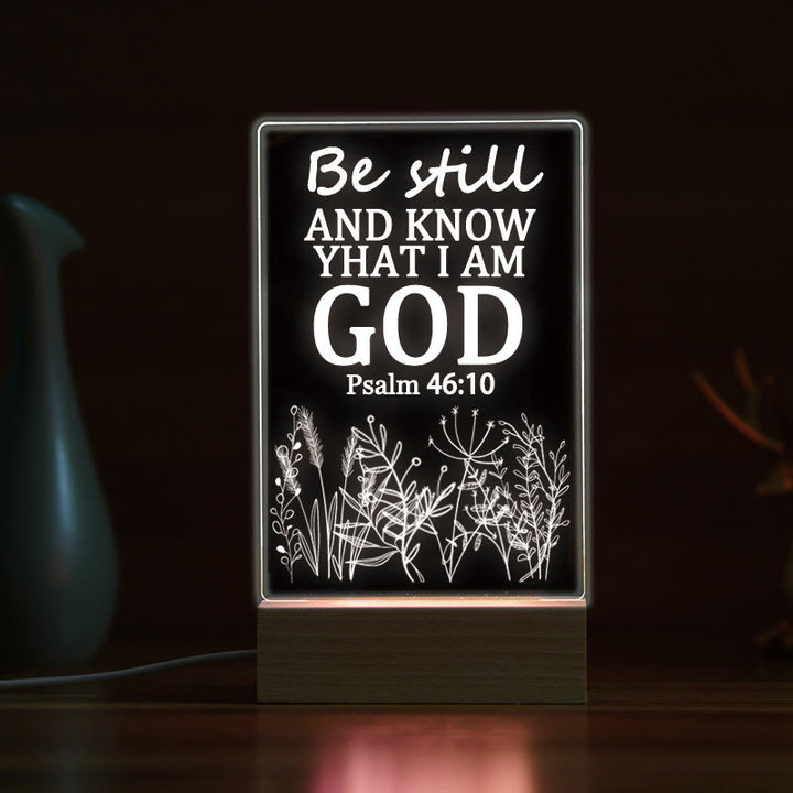 Christianartworkshop Spiritual Bible Verse Serenity Night Light: Divine Promises in Light - B - image 1