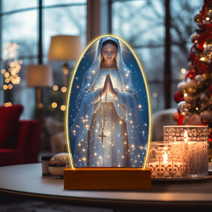 Christianartworkshop Serene Virgin Mary Night Light in Oval Design for Quiet Devotion - D - image 8