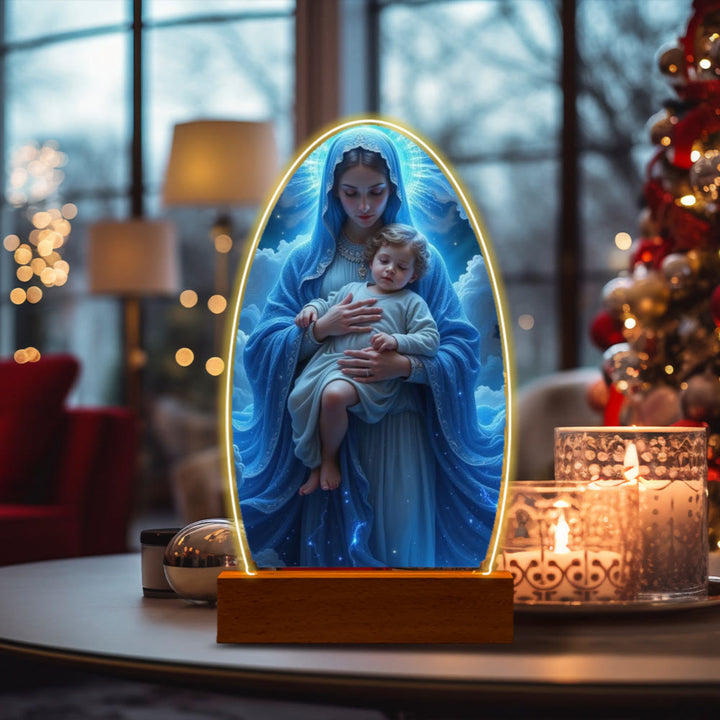 Christianartworkshop Serene Virgin Mary Night Light in Oval Design for Quiet Devotion - F - image 9